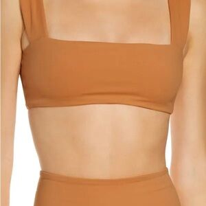 WEWOREWHAT Bandeau Sports Bra - Gold Multi Size XL NWOT